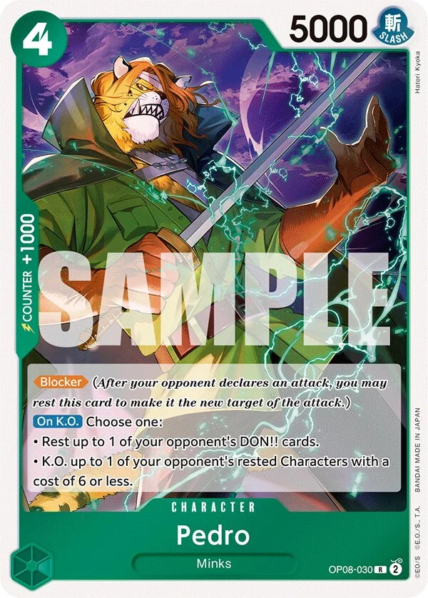 Carte One Piece anglaise Pedro OP08-030 R