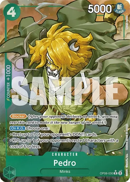 Carte One Piece anglaise OP08-030 Pedro (version 2)
