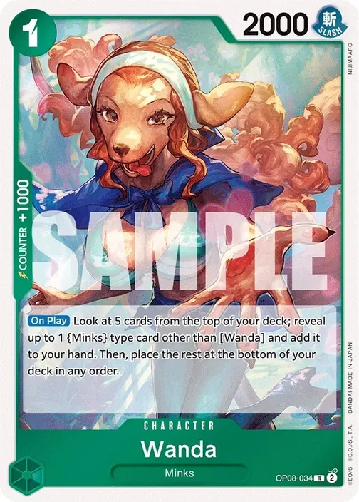 Carte One Piece anglaise OP08-034 Wanda