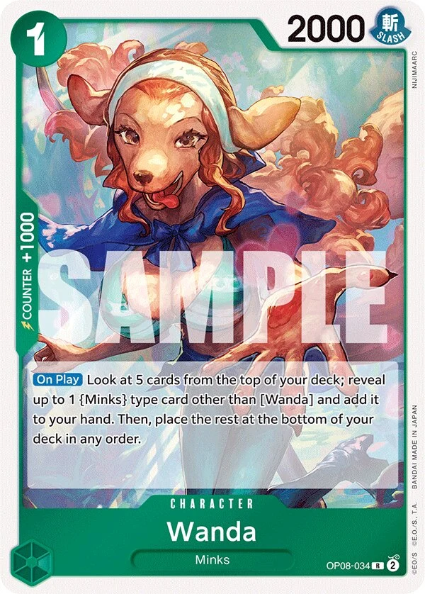 Carte One Piece anglaise Wanda OP08-034 R