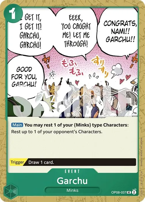 Carte One Piece anglaise OP08-037 Garchu