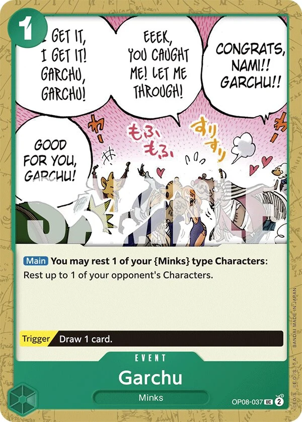 Carte One Piece anglaise Garchu OP08-037 UC