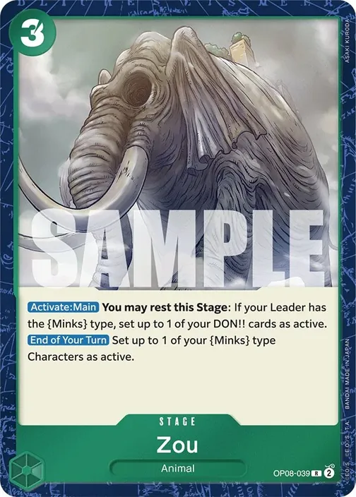Carte One Piece anglaise OP08-039 Zou