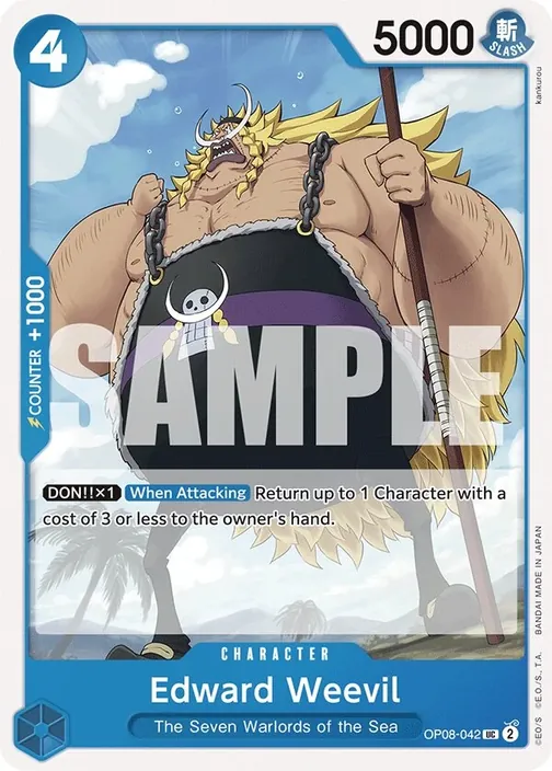 Carte One Piece anglaise OP08-042 Edward Weevil