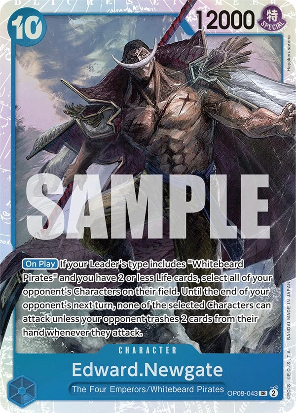 Carte One Piece anglaise Edward.Newgate OP08-043 SR