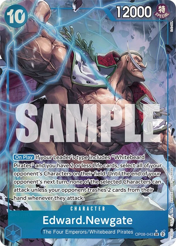 Carte One Piece anglaise Edward.Newgate OP08-043 SR