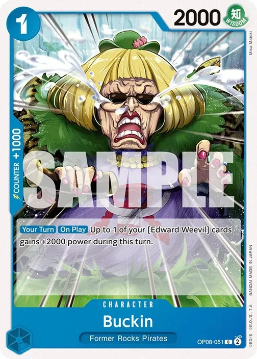 Carte One Piece anglaise OP08-051 Buckin