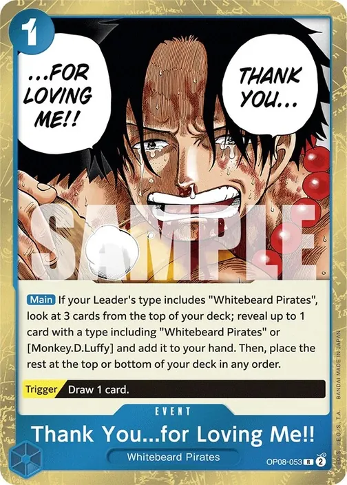 Carte One Piece anglaise OP08-053 Thank You...for Loving Me!!