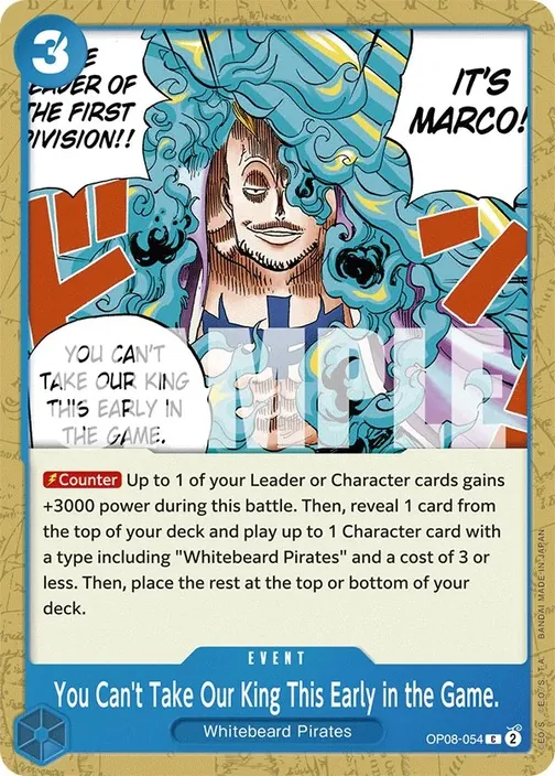 Carte One Piece anglaise OP08-054 You Can't Take Our King This Early in the Game.