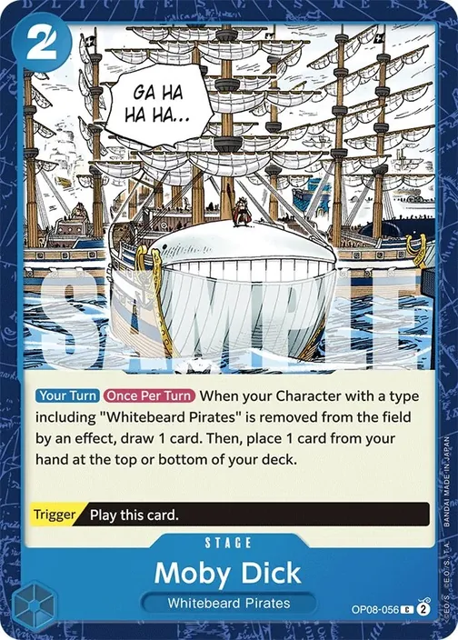 Carte One Piece anglaise OP08-056 Moby Dick