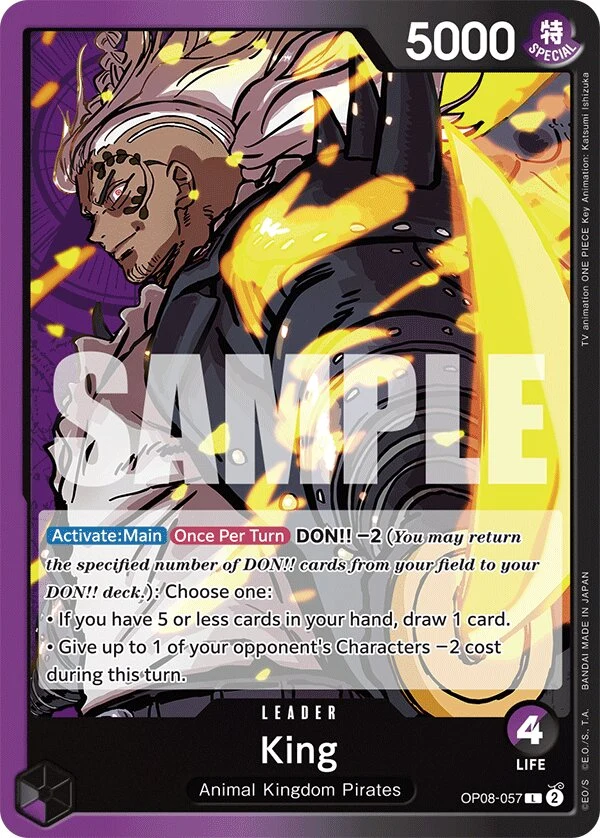 Carte One Piece anglaise King OP08-057 L