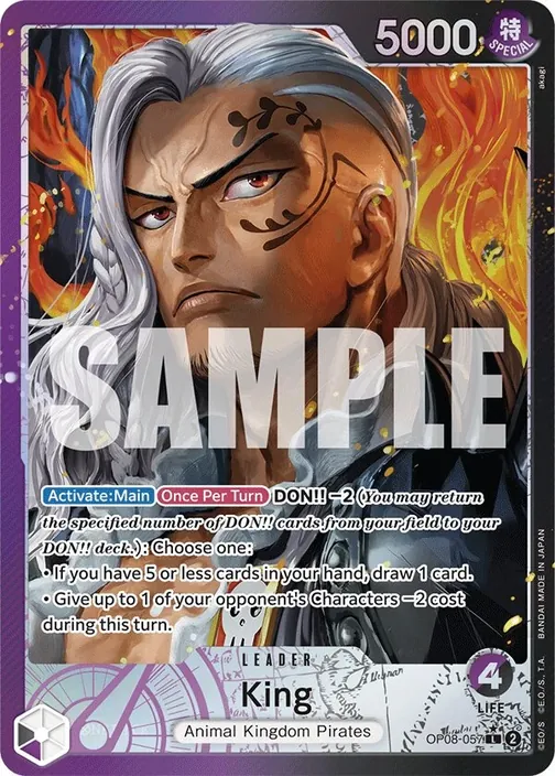 Carte One Piece anglaise OP08-057 King (version 2)
