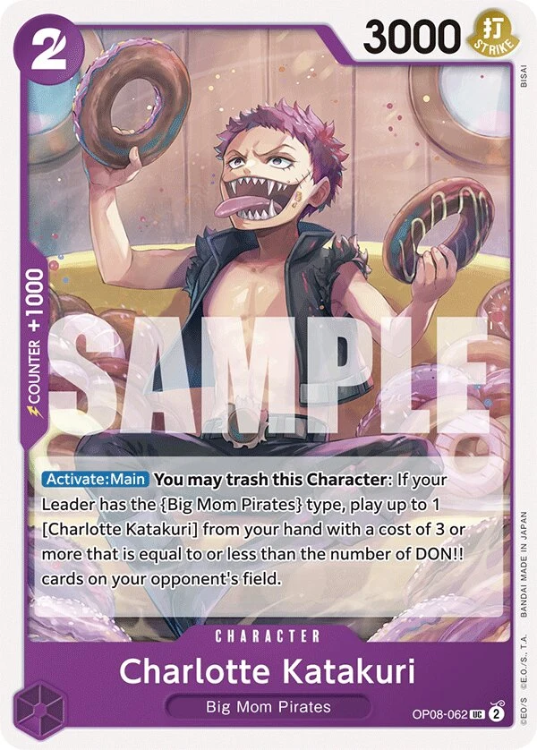 Carte One Piece anglaise Charlotte Katakuri OP08-062 UC