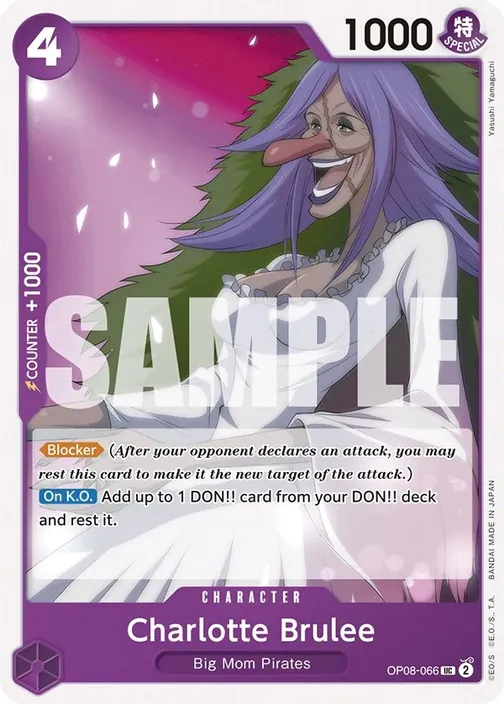 Carte One Piece anglaise OP08-066 Charlotte Brulee