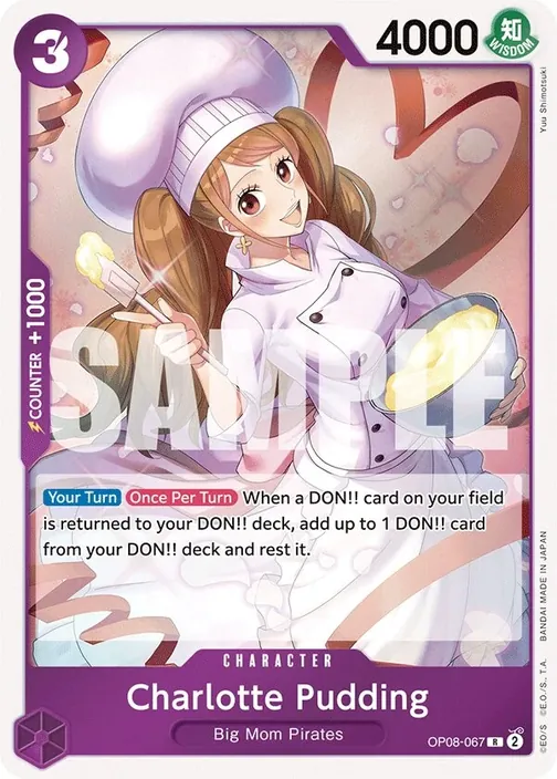 Carte One Piece anglaise OP08-067 Charlotte Pudding