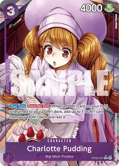 Carte One Piece anglaise OP08-067 Charlotte Pudding (version 2)
