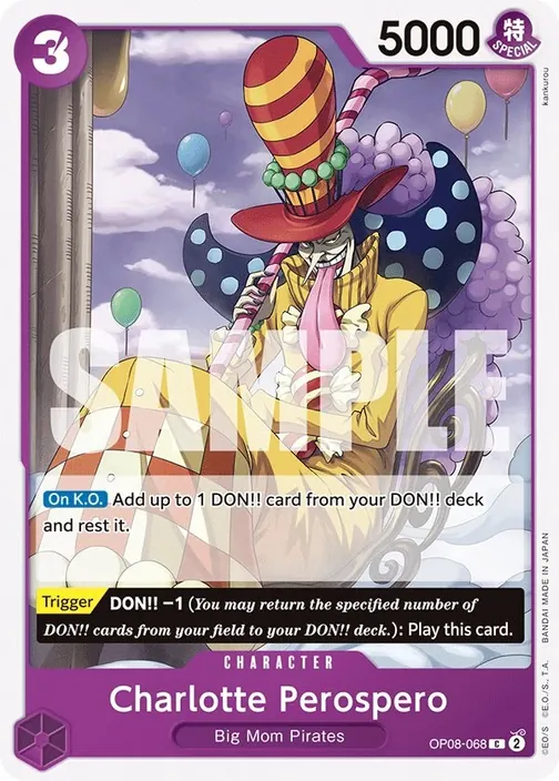 Carte One Piece anglaise OP08-068 Charlotte Perospero
