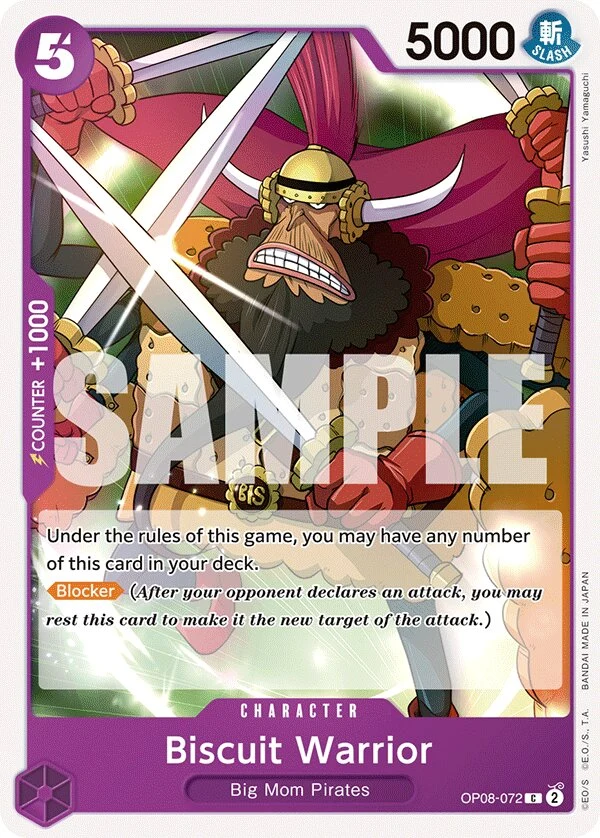 Carte One Piece anglaise Biscuit Warrior OP08-072 C