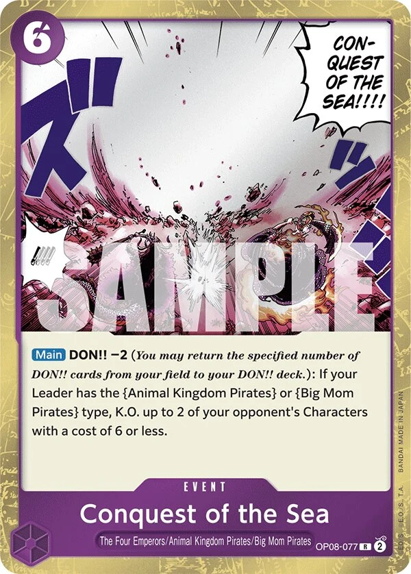 Carte One Piece anglaise Conquest of the Sea OP08-077 R