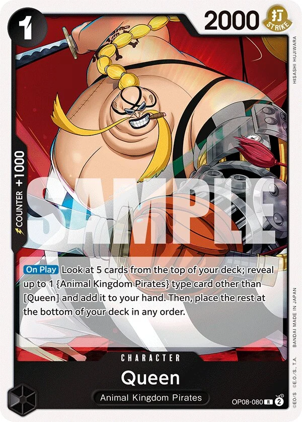 Carte One Piece anglaise Queen OP08-080 R