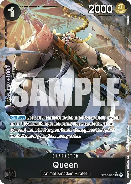 Carte One Piece anglaise OP08-080 Queen (version 2)