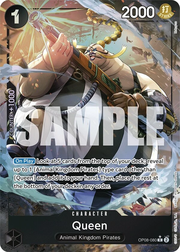 Carte One Piece anglaise Queen OP08-080 R