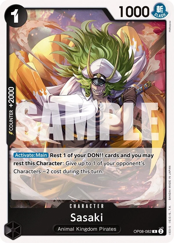 Carte One Piece anglaise Sasaki OP08-082 R