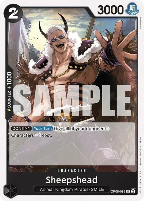 Carte One Piece anglaise OP08-083 Sheepshead