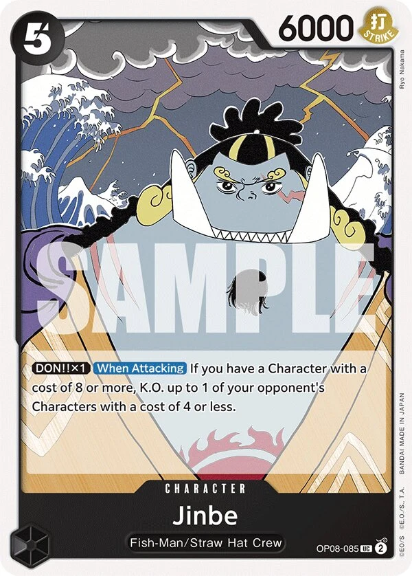 Carte One Piece anglaise Jinbe OP08-085 UC