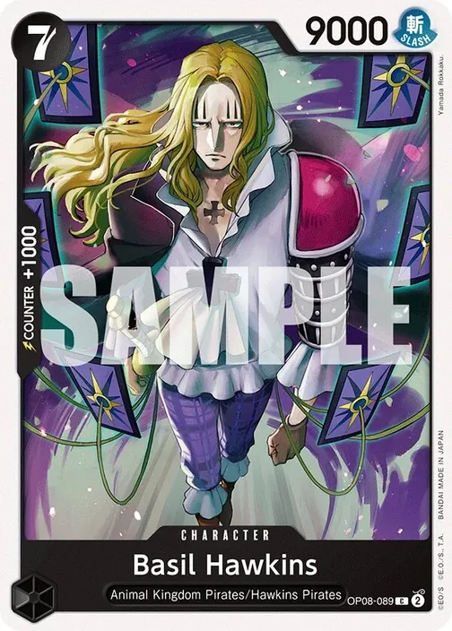 Carte One Piece anglaise OP08-089 Basil Hawkins