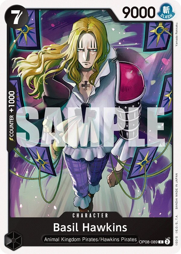 Carte One Piece anglaise Basil Hawkins OP08-089 C