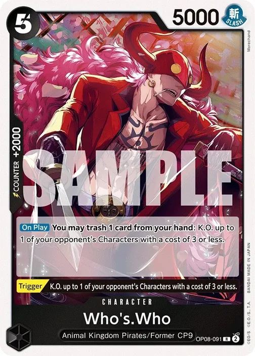 Carte One Piece anglaise OP08-091 Who's.Who