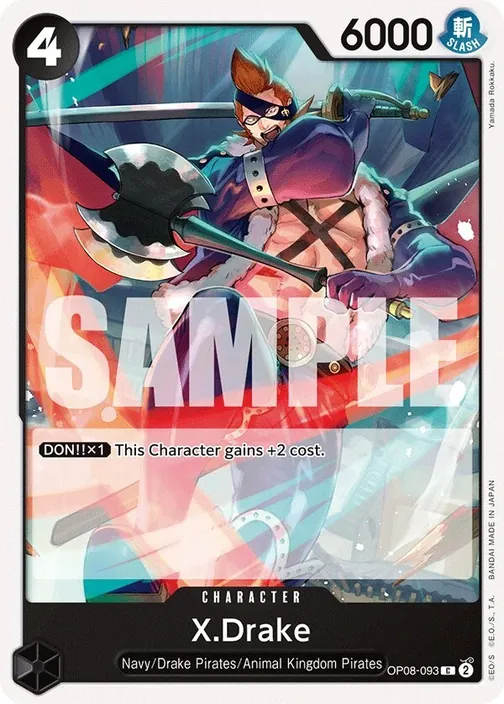 Carte One Piece anglaise OP08-093 X.Drake