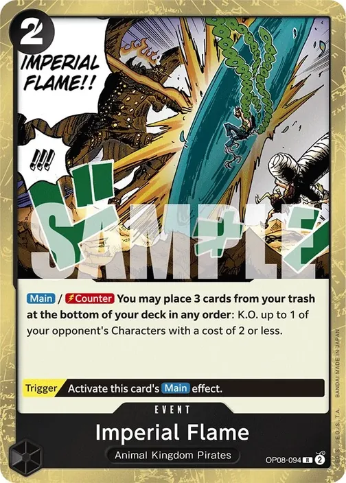 Carte One Piece anglaise OP08-094 Imperial Flame