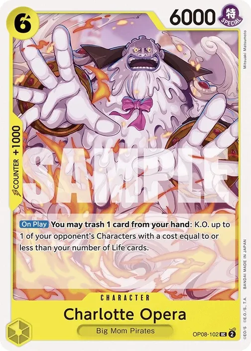 Carte One Piece anglaise OP08-102 Charlotte Opera