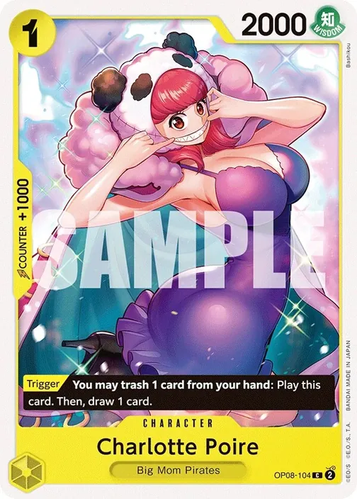 Carte One Piece anglaise OP08-104 Charlotte Poire