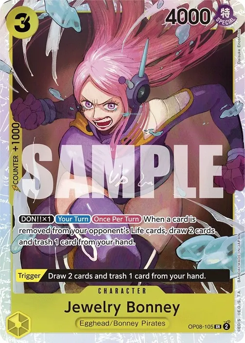 Carte One Piece anglaise OP08-105 Jewelry Bonney