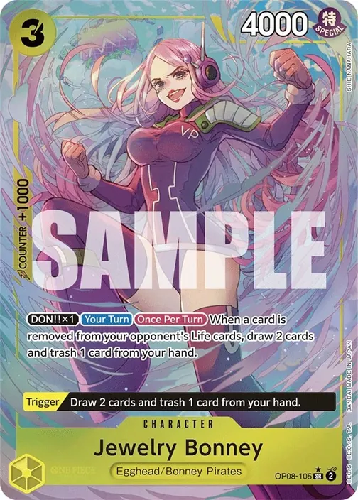 Carte One Piece anglaise OP08-105 Jewelry Bonney (version 2)