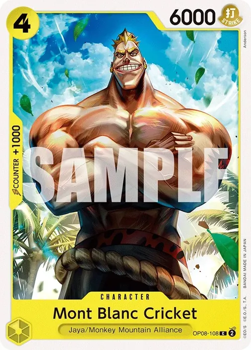Carte One Piece anglaise OP08-108 Mont Blanc Cricket