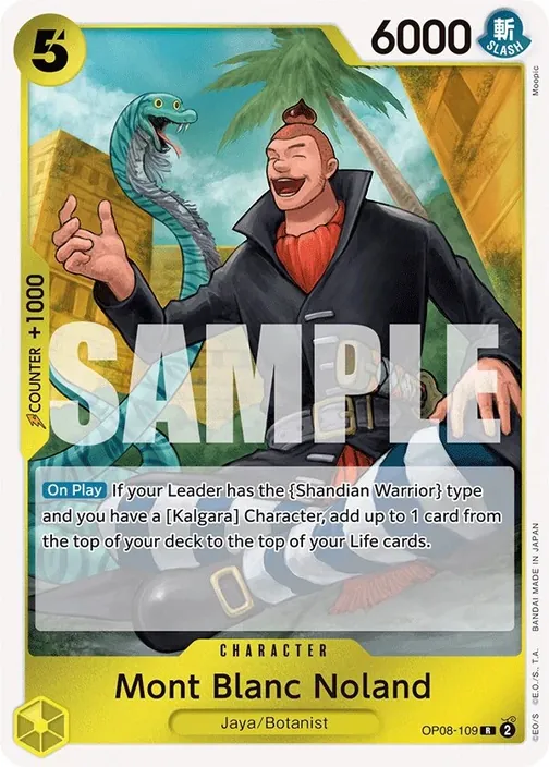 Carte One Piece anglaise OP08-109 Mont Blanc Noland