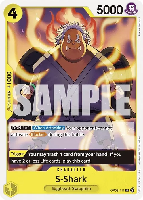 Carte One Piece anglaise OP08-111 S-Shark