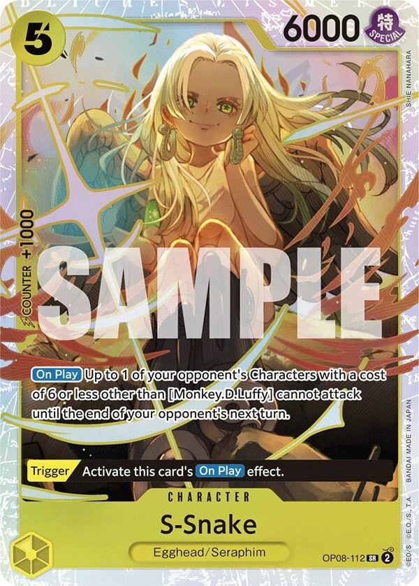 Carte One Piece anglaise S-Snake OP08-112 SR