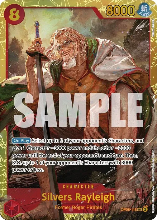 Carte One Piece anglaise OP08-118 Silvers Rayleigh
