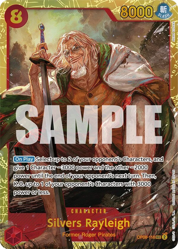 Carte One Piece anglaise Silvers Rayleigh OP08-118 SEC