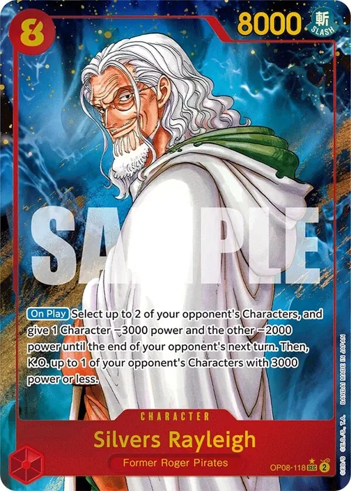 Carte One Piece anglaise OP08-118 Silvers Rayleigh (version 2)