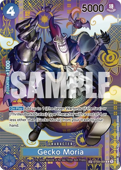 Carte One Piece anglaise ST03-004 Gecko Moria (version 2)