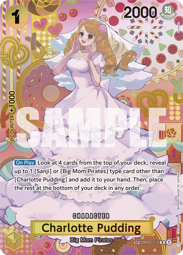 Carte One Piece anglaise Charlotte Pudding OP03-112 SP