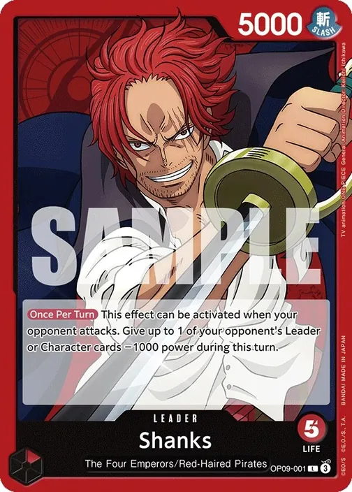 Carte One Piece anglaise OP09-001 Shanks