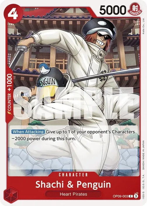 Carte One Piece anglaise OP09-003 Shachi & Penguin