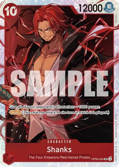 Carte One Piece anglaise OP09-004 Shanks